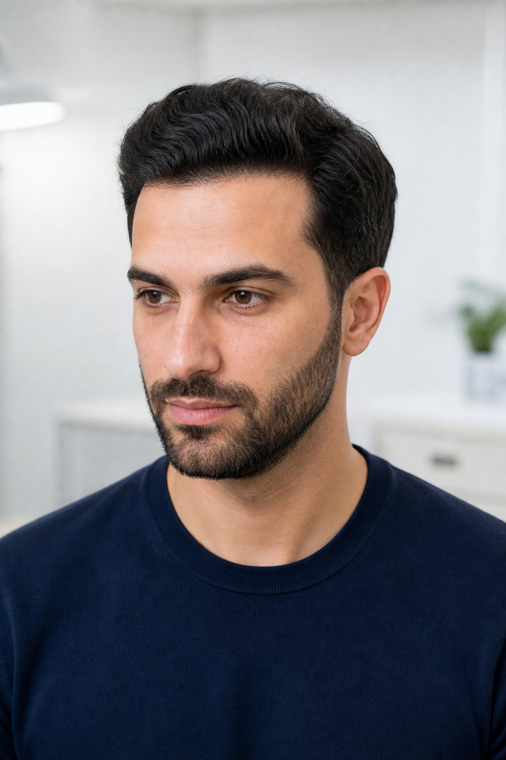 Hairline reconstruction after treatment at FKT Hair Transplant & Aesthetic Clinic in Peshawar