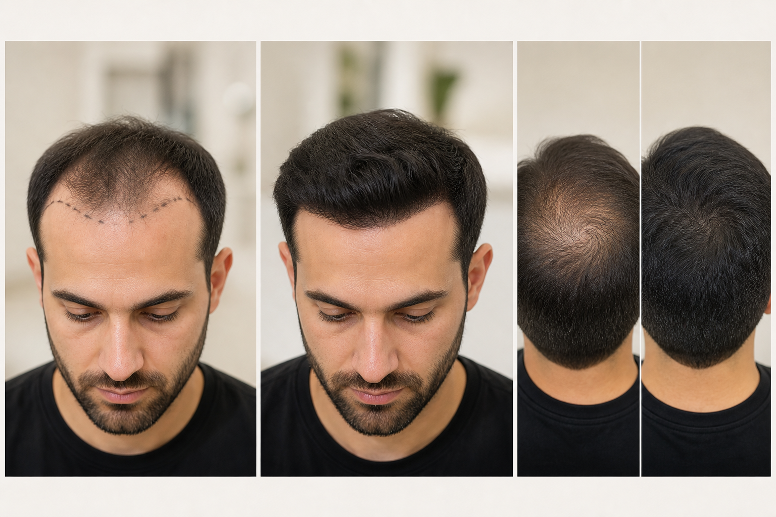 Crown density recovery after treatment at FKT Hair Transplant & Aesthetic Clinic in Peshawar